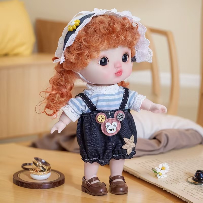 A 20-centimeter doll, a cute baby, a birthday gift set for a lovely girl pic 1