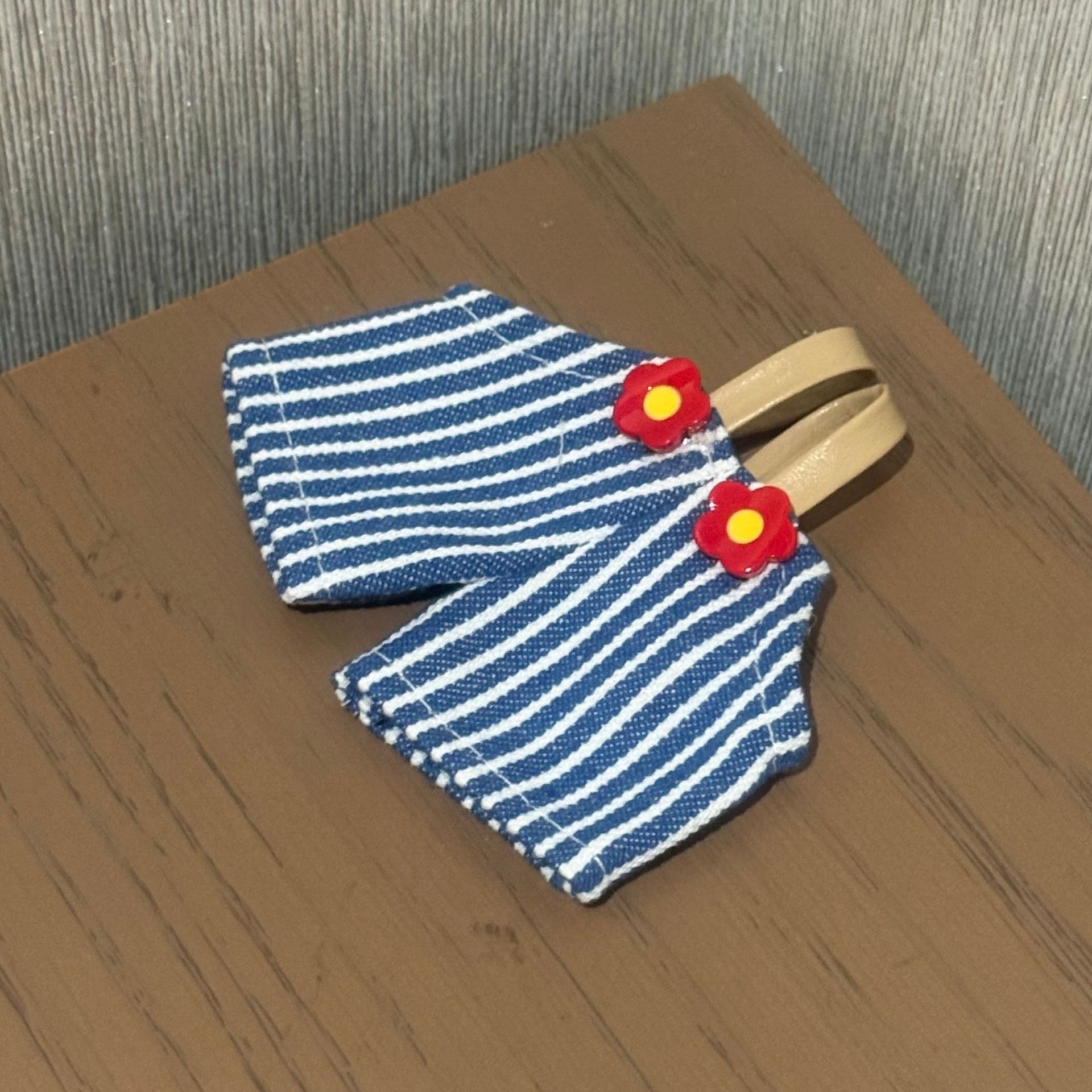 高货花朵条纹牛仔裤背带裤可爱公仔玩偶服饰换装娃衣详情3
