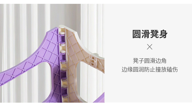 跨境新款折叠凳子加厚材质家用卫浴塑料凳换鞋凳便携式迷你矮凳详情10