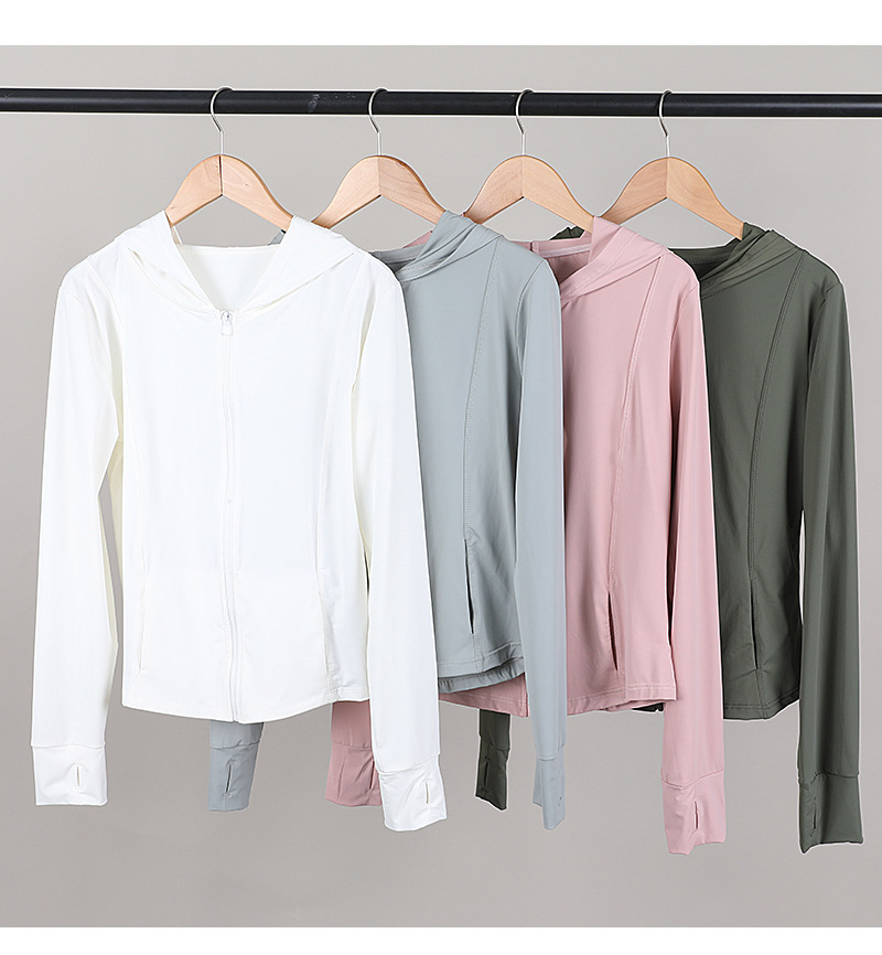 Summer new hooded thin sun-protective clothing, hiking, cycling, quick-drying outdoor fitness sun-protective clothing, ice-feel sun-protective jacket pic 4