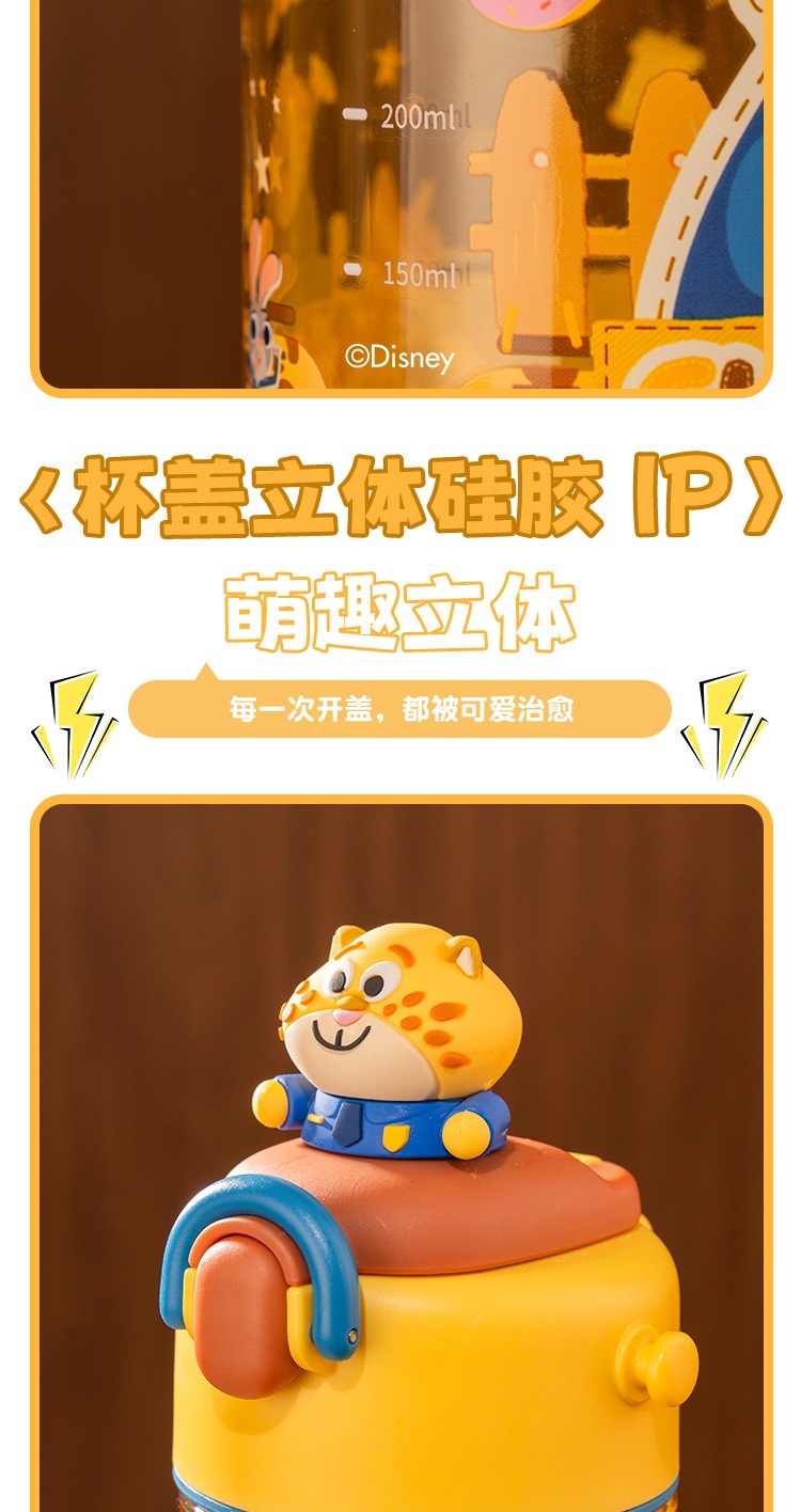 夏季吸管杯疯狂动物城水杯男女生高颜值创意便携水壶儿童可爱卡通详情7