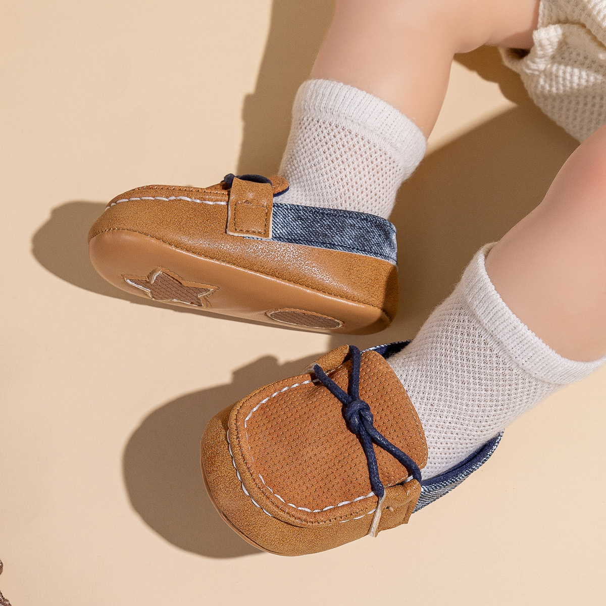 2025年新款男婴防滑豆豆鞋室内软底一脚蹬学步鞋baby shoes详情2