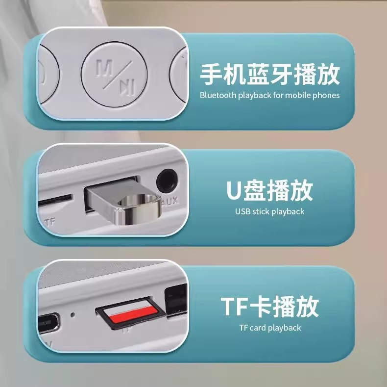 【热销10W+】多功能无线充蓝牙音响台灯氛围夜灯高级送礼时钟闹钟详情5