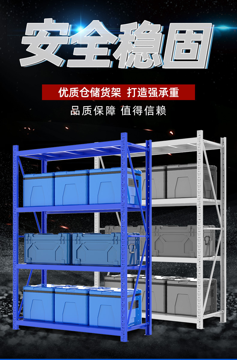 仓储货架置物架多层家用储物架快递超市收纳铁架子仓库重型货物架详情1