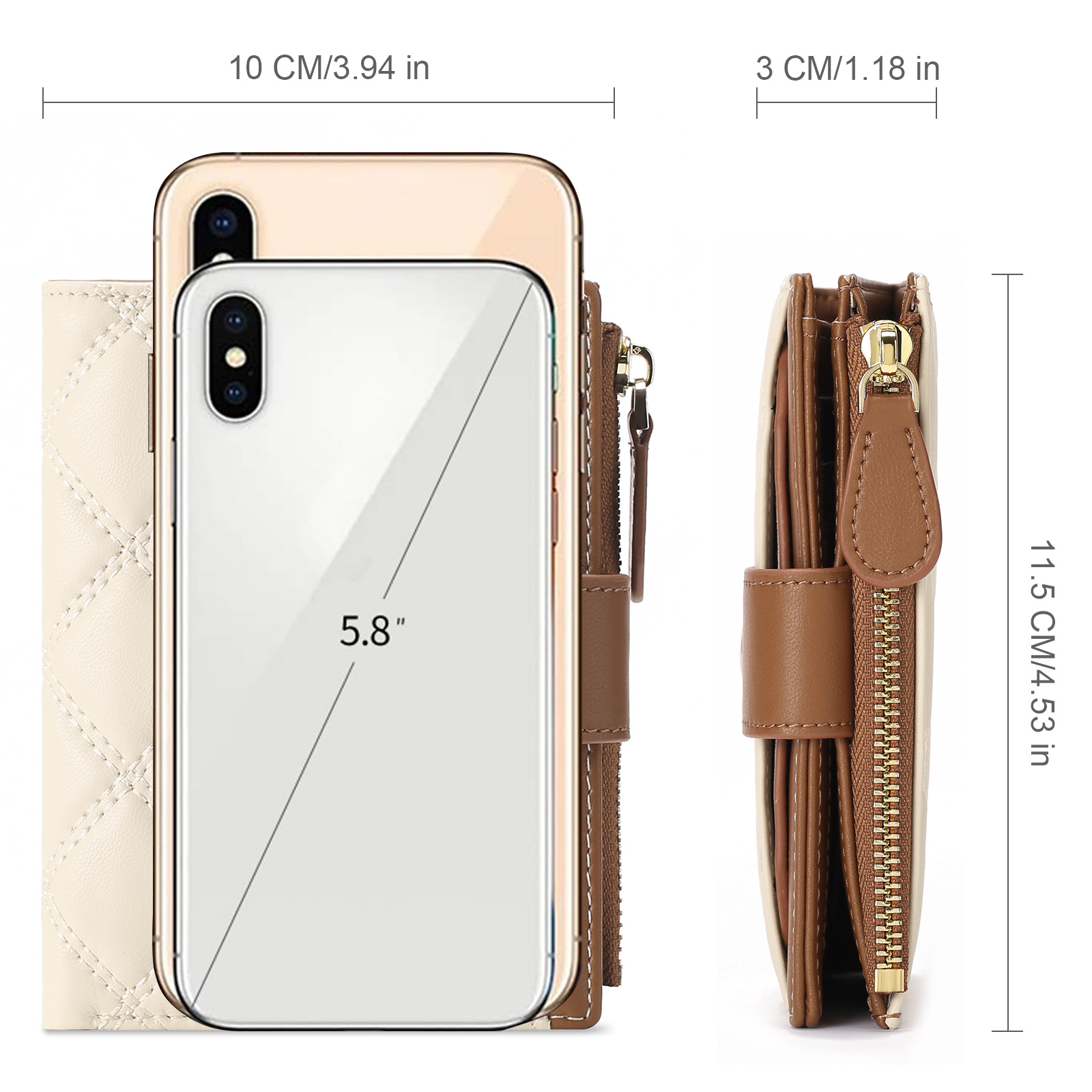 New cross-border wallet buckle vertical wallet for women, short diamond-shaped pattern coin purse with zipper card case pic 6