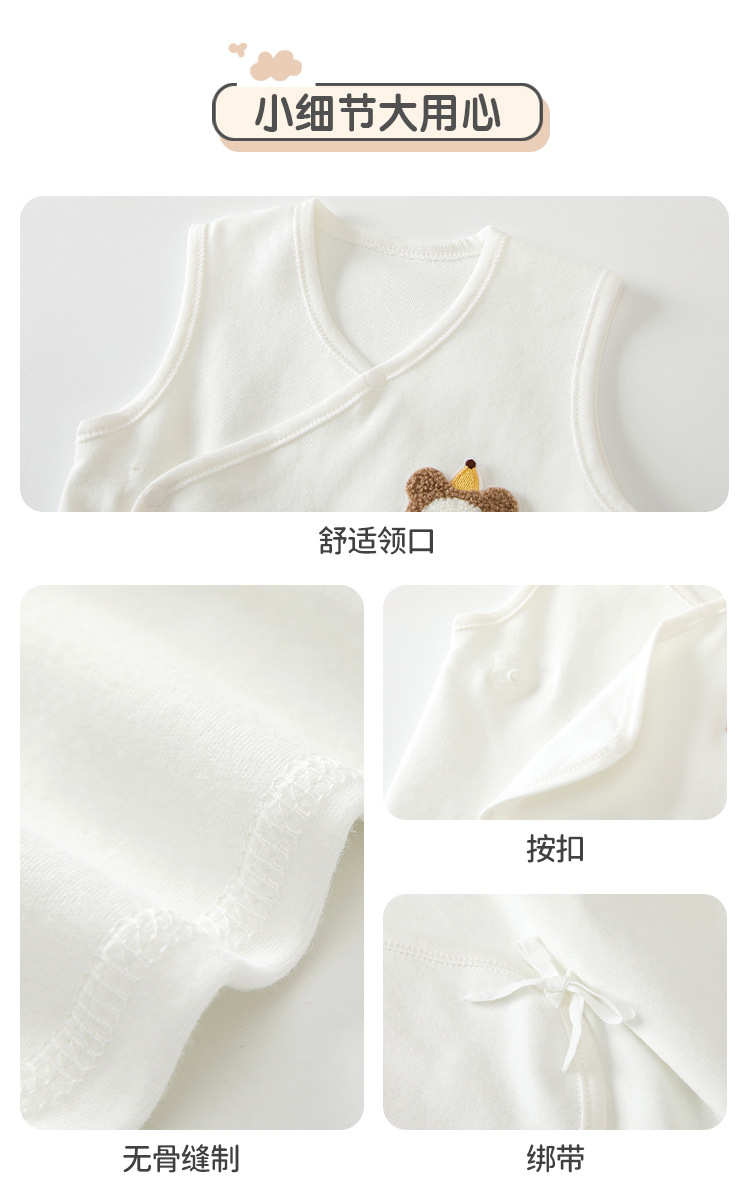 婴儿马甲春秋款舒绒棉宝宝无袖衣服婴幼儿坎肩秋冬季新生儿小马夹详情37