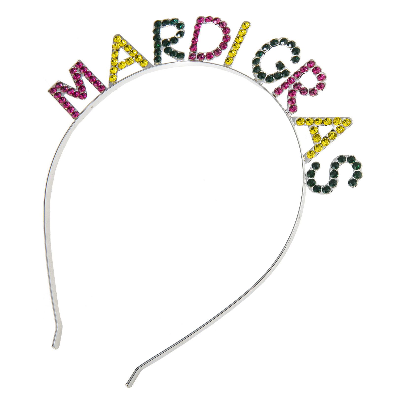 New cross-border carnival MARDIGRAS water diamond letter headband from Europe and America, Fat Beauty Tuesday headband pic 9