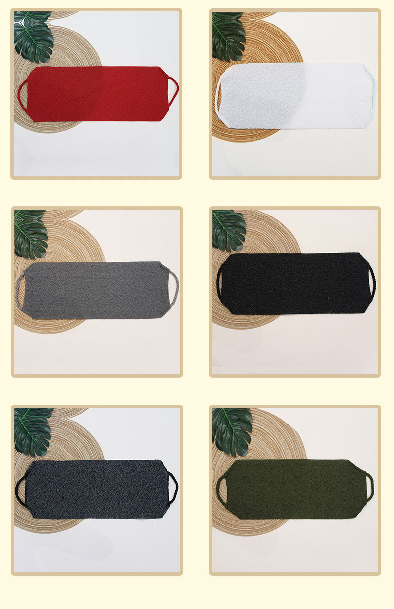 工厂直销新款双面拉背条长条尼龙弹力洗澡巾跨境热销搓澡巾搓背条详情4