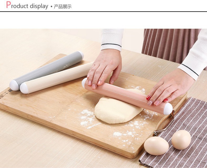 Household rolling pin baking tools, non-stick hand-rolled dough dumpling wrapper tools, floating-point bread venting stick, rolling pin pic 3