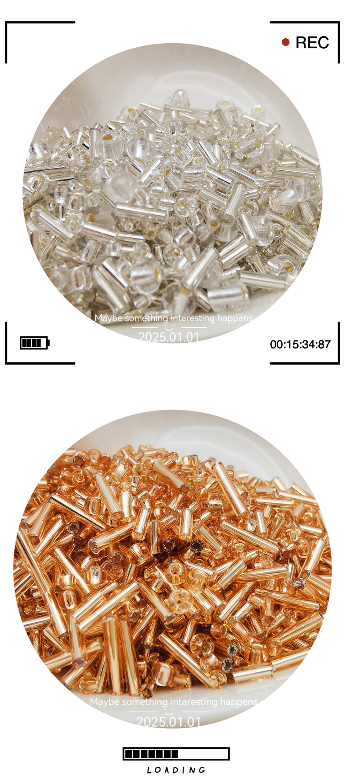 2/3/4mm金银灌银玻璃米珠管珠diy手工串珠材料散珠手链耳饰品配件详情2