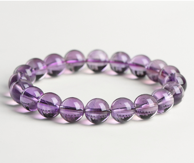 久雅水晶 天然浅紫水晶手链  巴西紫水晶 DIY时尚手链  厂家直销详情16