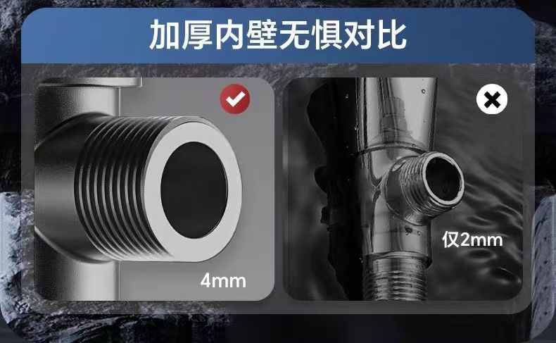 All-copper thickened Angle valve, universal valve for cold and hot water, switch, household toilet, water heater, Angle valve, water valve, eight-shaped valve pic 8