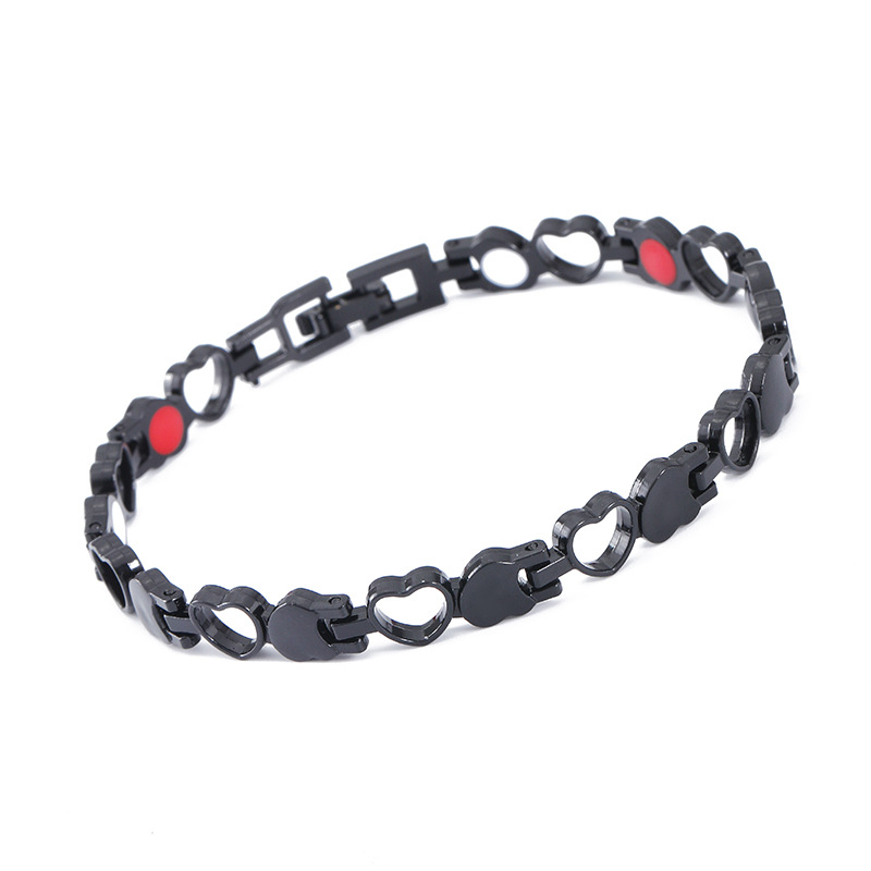 Yun Brocade cross-border best-selling simple and fashionable adjustable heart-shaped bracelet, heart-shaped peach heart, red, white and black oil bracelet wholesale pic 9