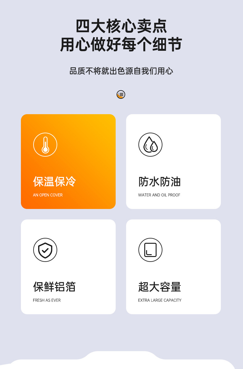 跨境专供无纺布保温袋大容量加厚冰包保鲜保冷外卖保温包批发详情4
