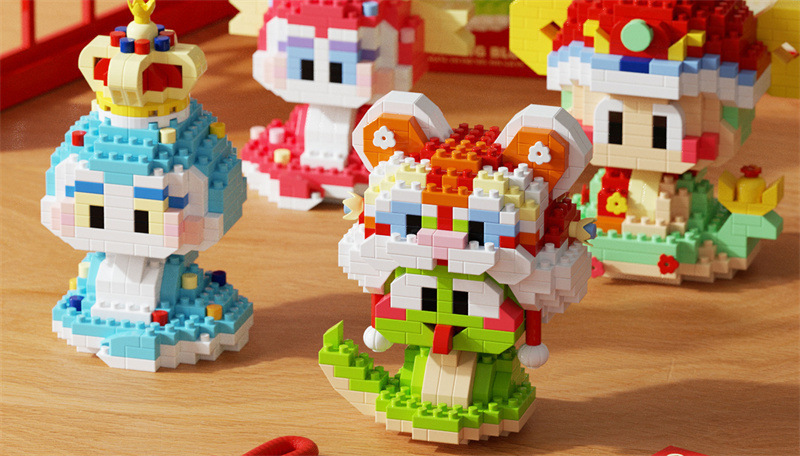 兼容乐高蛇年春节积木拼装玩具国潮醒狮儿童拼图摆件男孩新年礼物国潮详情3