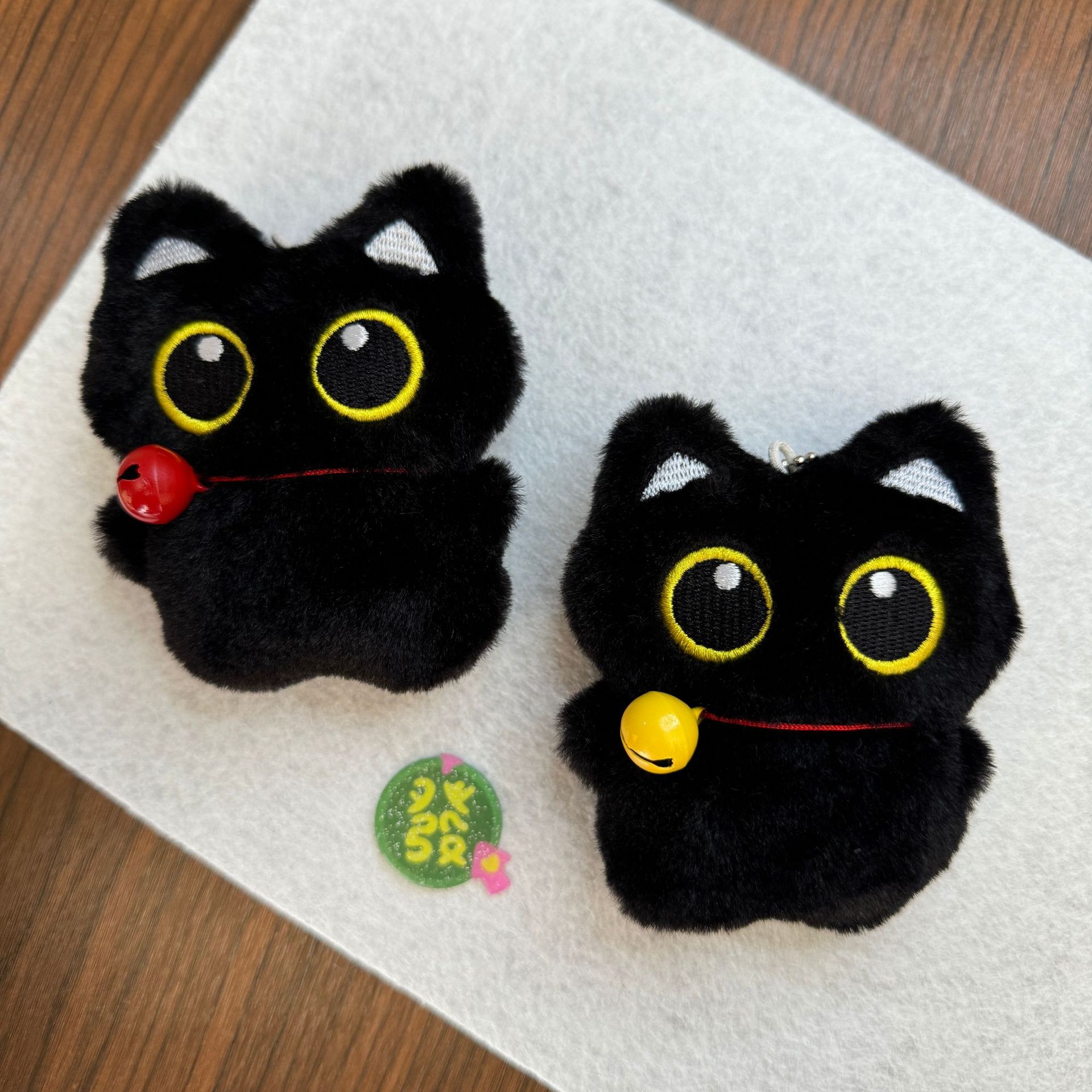 Cartoon black cat doll plush toy pendant, little cat toy pendant, cute gift, squeaky squeaky bag accessory pic 14