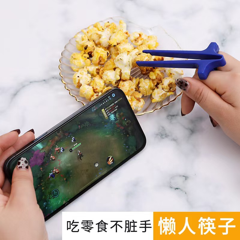 跨境懒人手指筷子幼儿辅助筷子夹零食不脏手指套环玩游戏神器批发详情2
