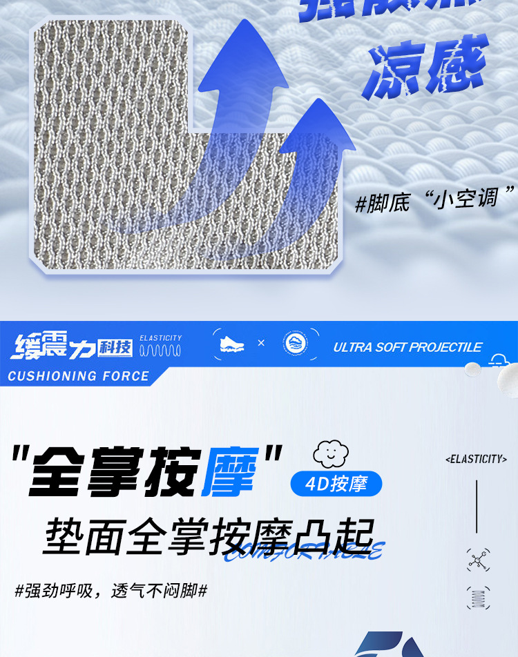 Sports shock-absorbing insoles, anti-odor pu cloud, no fatigue after standing for a long time, military training special, super soft, sweat-absorbing and breathable basketball pic 11
