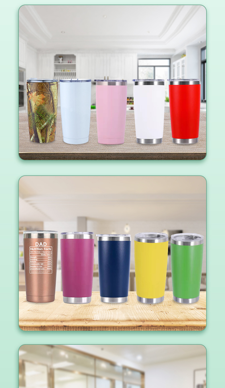 外贸款20oz喷塑车载汽车杯啤酒杯冰霸杯 304不锈钢双层真空保温杯详情8