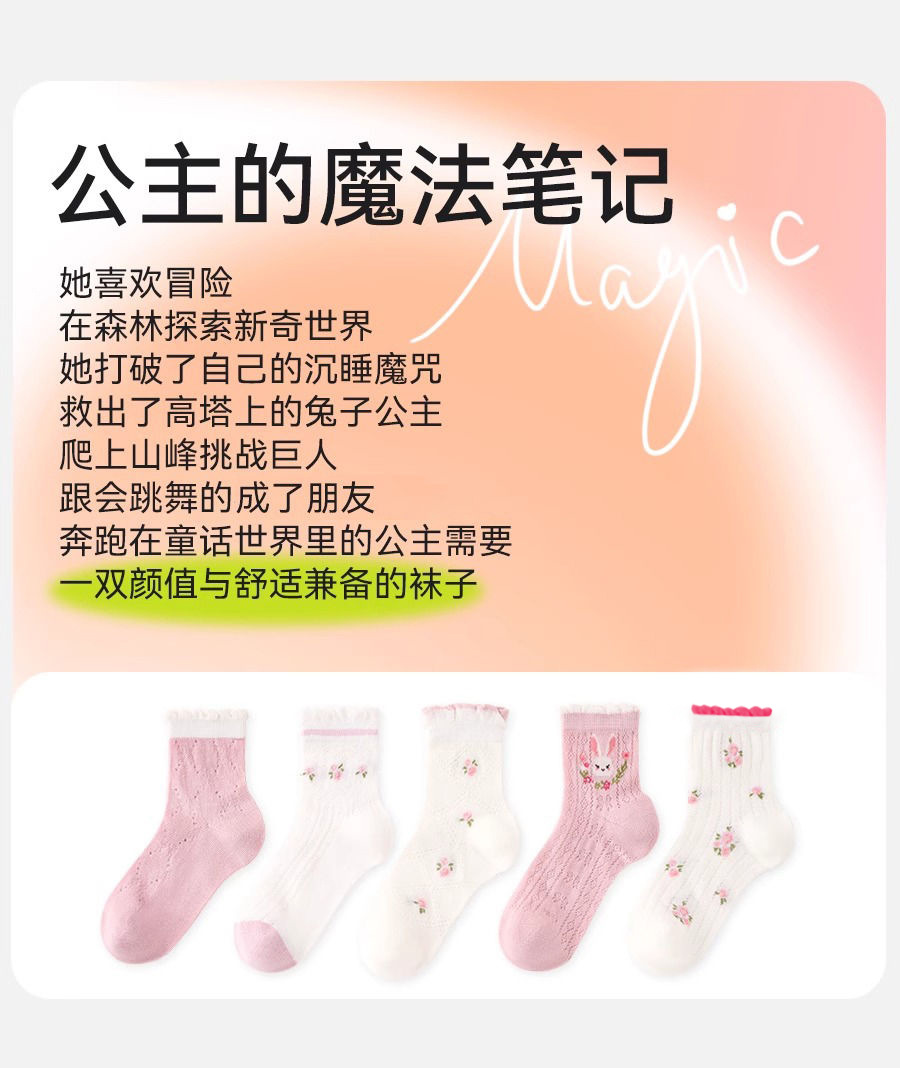 儿童袜子女童夏季薄款小女孩网眼短袜春袜宝宝春夏天童袜详情4