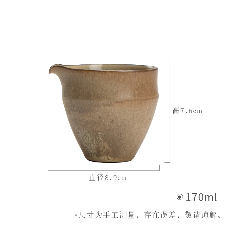 蛮己日式诧寂风公道杯功夫茶具粗陶茶海分茶器家用陶瓷公杯配件详情1