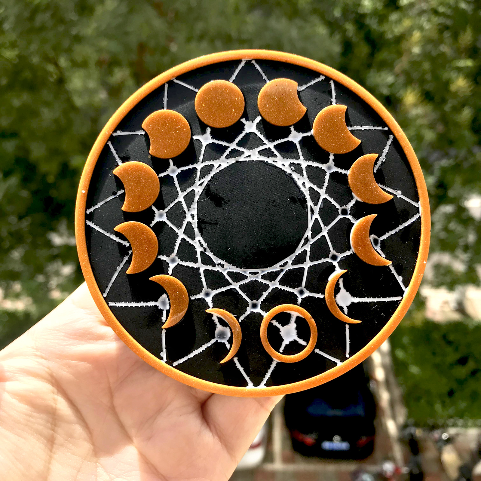 车载香薰滴胶模具DIY月相篝火香薰小丑杰森香薰蜡烛石膏硅胶模具详情17