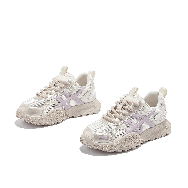 真皮老爹鞋女2025夏季新款网面透气阿甘鞋女厚底运动鞋百搭鞋子女详情15