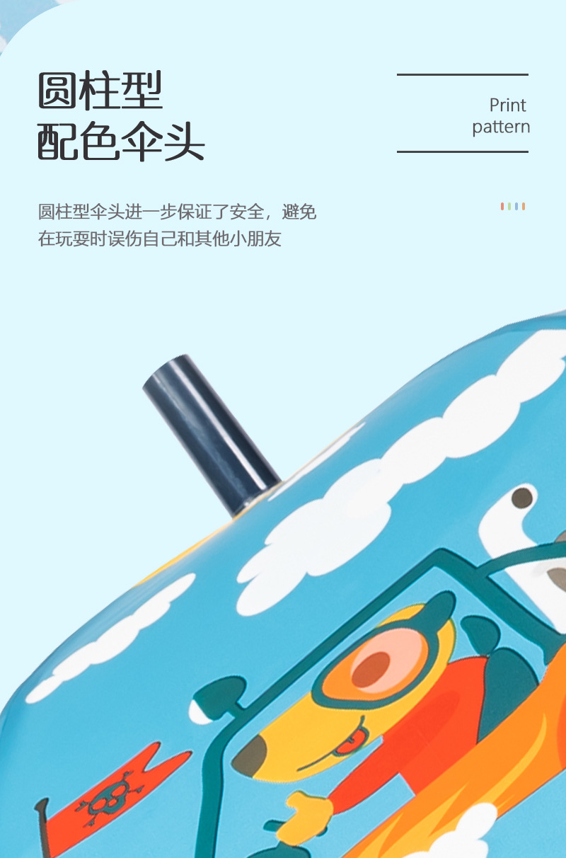 【2025新款】儿童POE雨伞卡通塑料伞现货19寸8骨幼儿园雨伞现货详情5