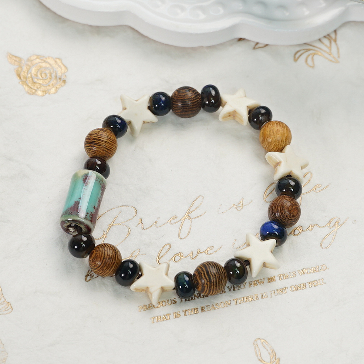 Jingdezhen ceramic bracelets, ten yuan for three strings, are a niche and high-end traditional Chinese style cultural and artistic bracelets. Wholesale of ethnic style accessories for women pic 7