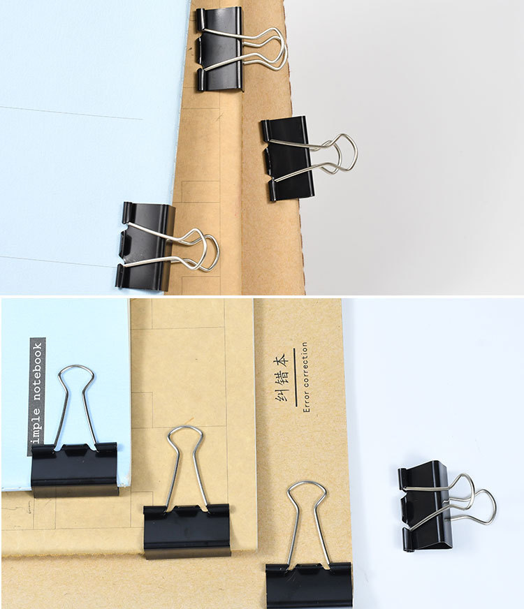 长尾夹 燕尾夹办公文具文件大号夹子 书夹票据夹金属不锈钢铁夹详情6