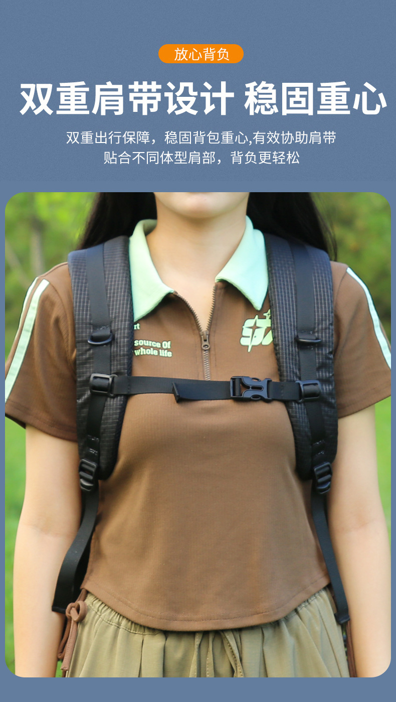 Cross-border large-capacity outdoor bags, mountaineering backpacks, water-resistant travel bags, skiing, camping and hiking sports backpacks pic 16