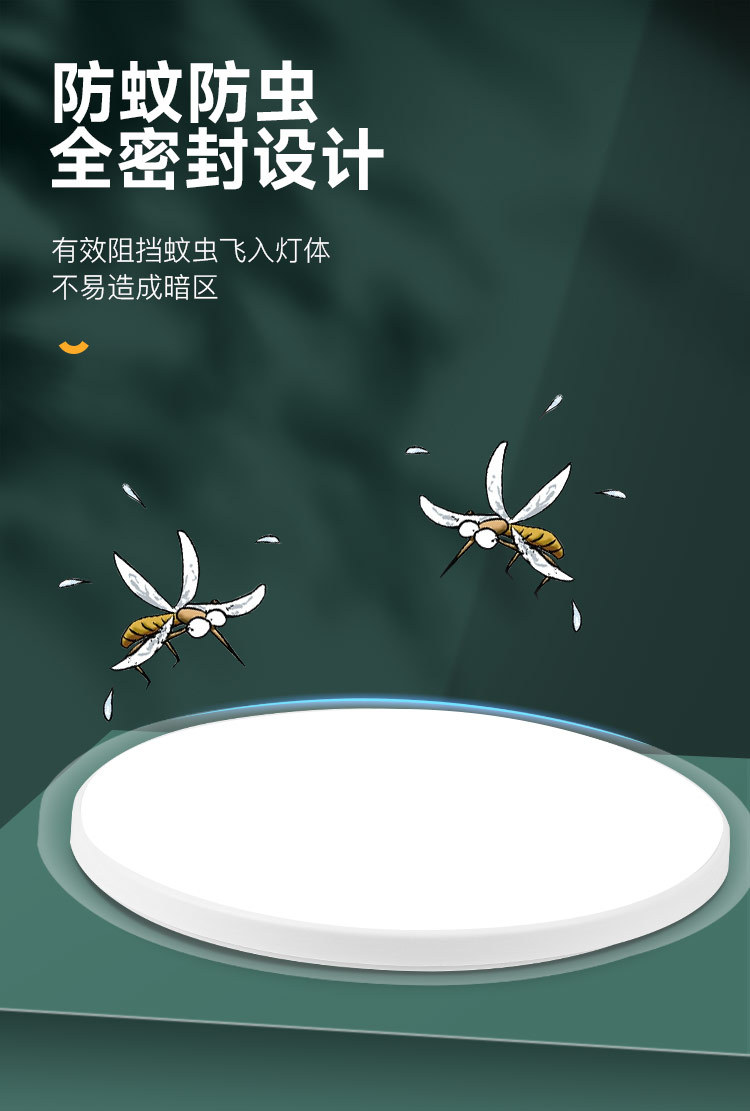 LED three-proof ceiling light, circular bedroom and living room light, moisture-proof, dust-proof, insect-proof, simple and ultra-thin balcony and corridor ceiling light pic 8