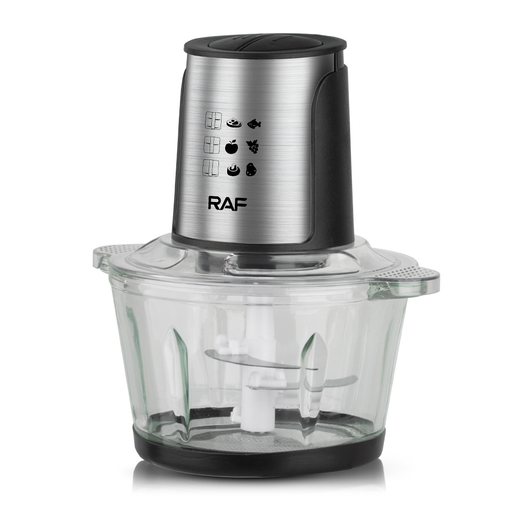 RAF European and American standard cross-border household electric meat grinder, glass visible stuffing grinder, garlic grinder, meat grinder, 2L pic 7