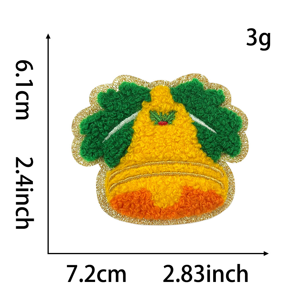 Christmas series Velcro clothing decoration Snowman Sock decoration patch Computer embroidery Mini self-adhesive pic 12