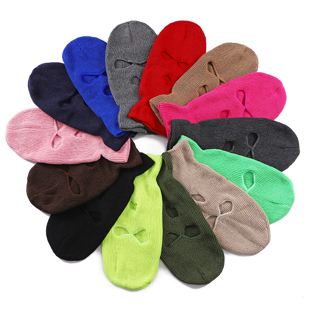 Marca [sendona] sombrero de punto influencers nueva tapa de punto de tres agujeros al por mayor color sólido sombrero versátil para adultos sombrero de esquí de cuello cálido para hombres y mujeres pic 1