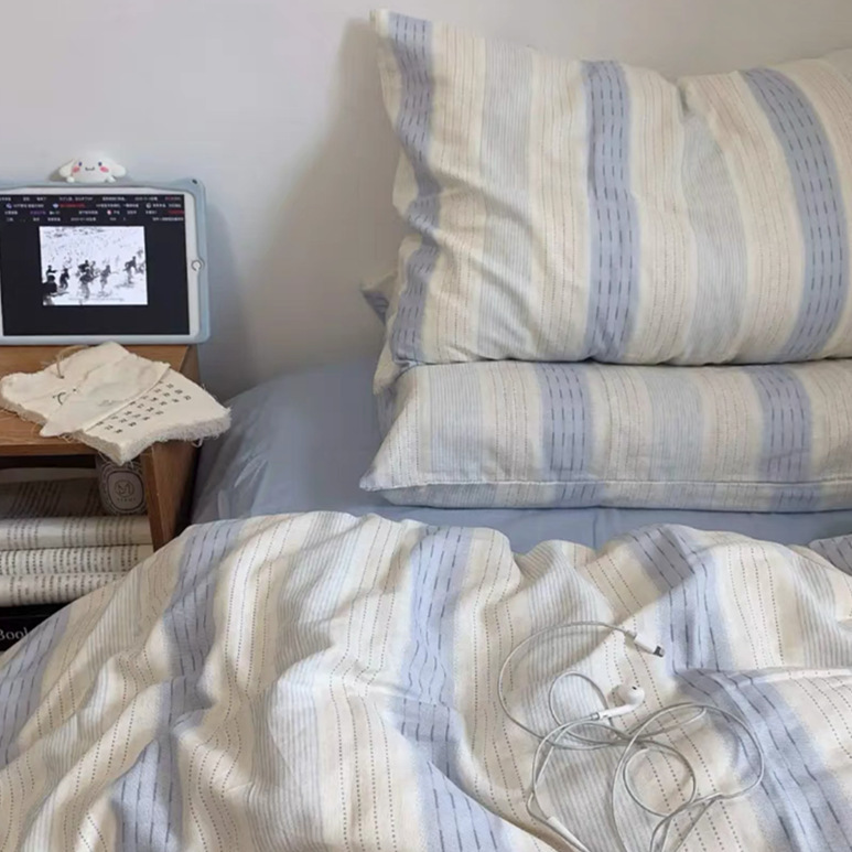 小红书A类全棉有氧双层纱四件套母婴级透气纯棉纱布小清新Kitty猫详情46