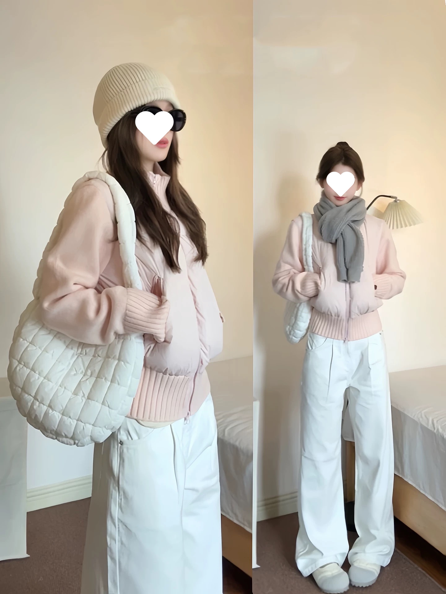 新款羽绒服女短款秋冬季2025小个子白鸭绒加厚针织袖白色轻薄外套详情6