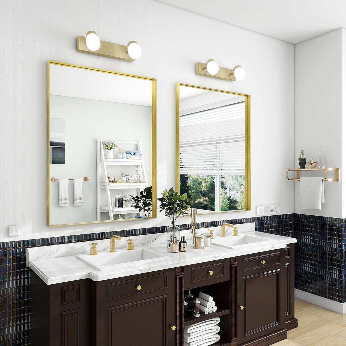 全身镜厂家轻奢风不锈钢钛金穿衣镜家用超白镜显高服装店显瘦镜子详情2