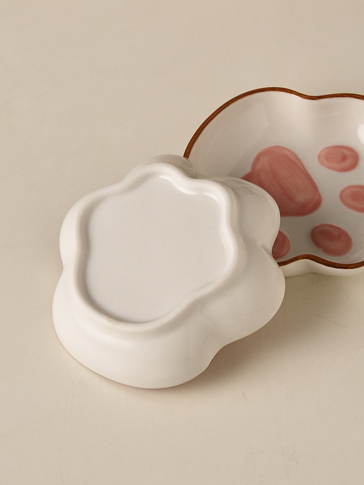 可爱ins风日式猫爪味碟超萌卡通创意碟子家用调料酱油陶瓷小碟子详情13