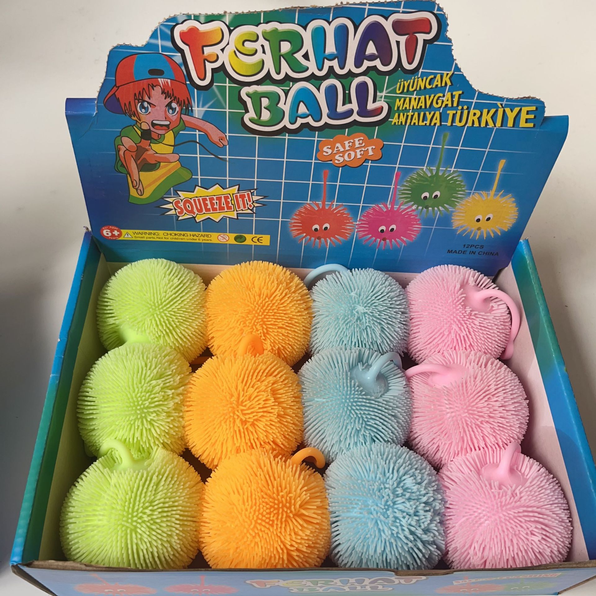 卡通充气闪光吊绳毛毛球发光玩具地推礼品地摊夜市现货led灯详情4