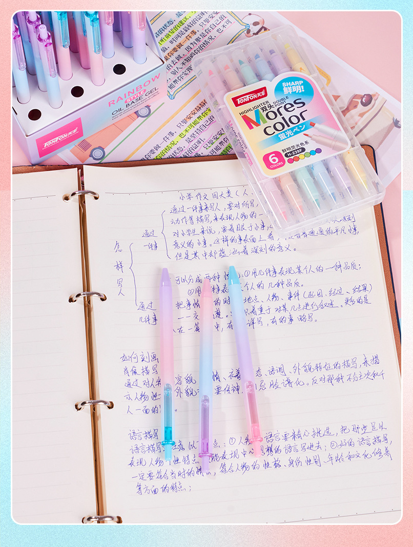 Wholesale in stock: Smooth oil pen with a jumping 598EMINI head, gradient color heat transfer oil pen pic 13