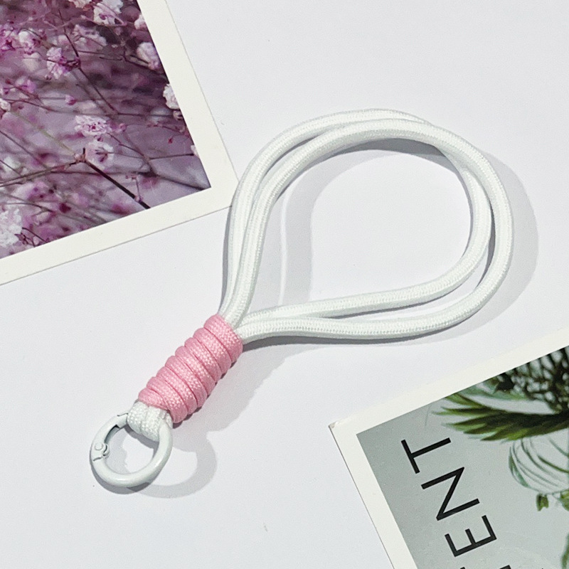 手机挂绳短款拼色打结编织挂绳毛绒钥匙扣编织挂绳防丢吊绳15CM详情20