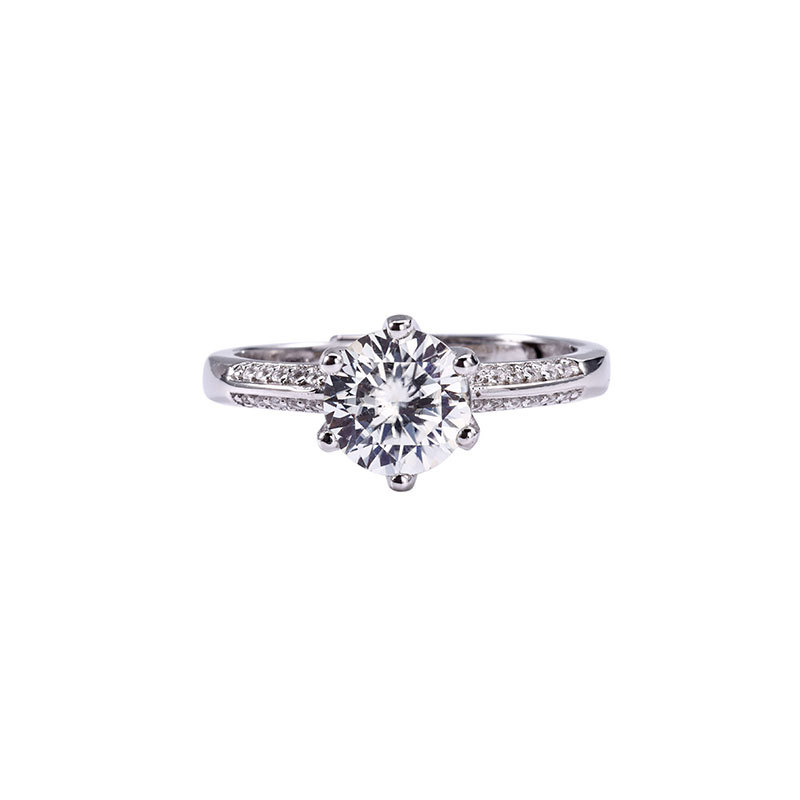 Zhuoheng Select 925 pure silver Moissanite ring wholesale, half of the market, rising steadily, open ring one carat pic 1