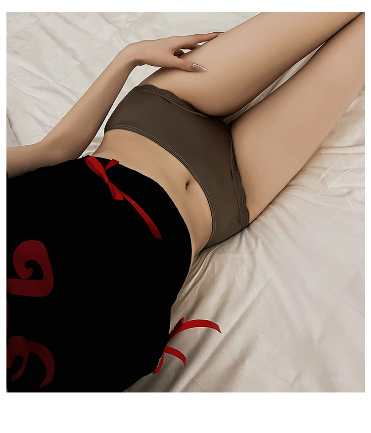 新款纯欲网纱内裤少女中腰舒适性感蕾丝透气棉裆无痕女士三角裤详情21