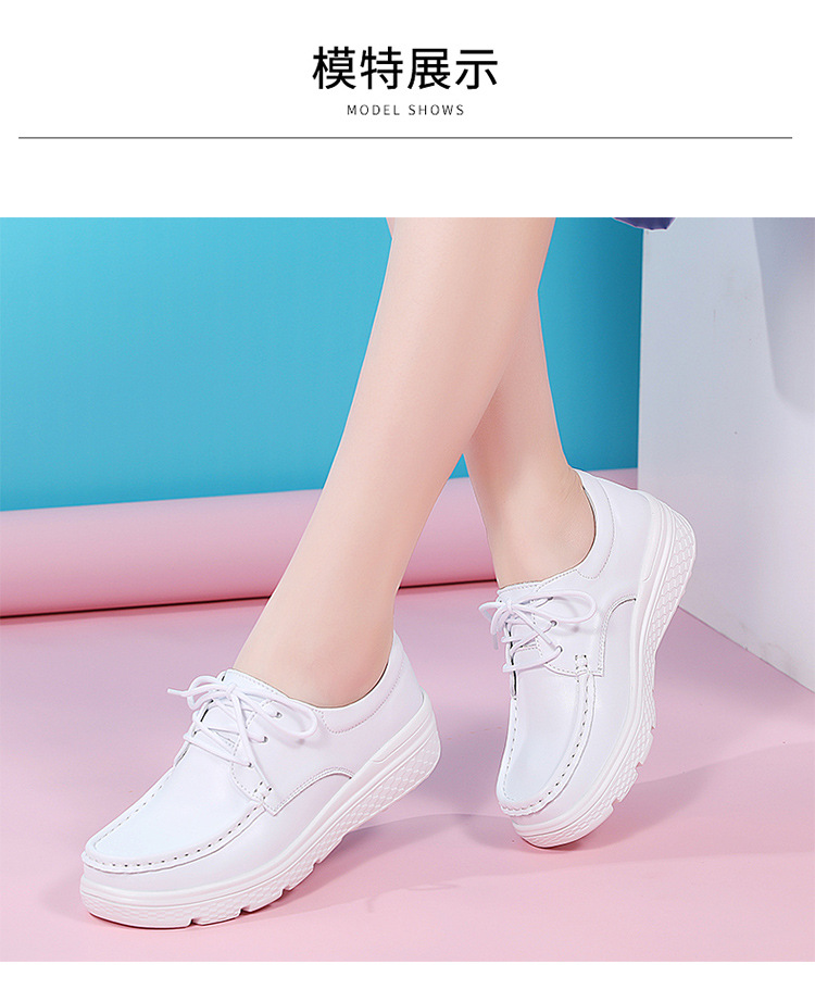 女鞋批发秋冬系带百搭护士鞋女软底透气厚底时尚休闲鞋舒适平底鞋详情6