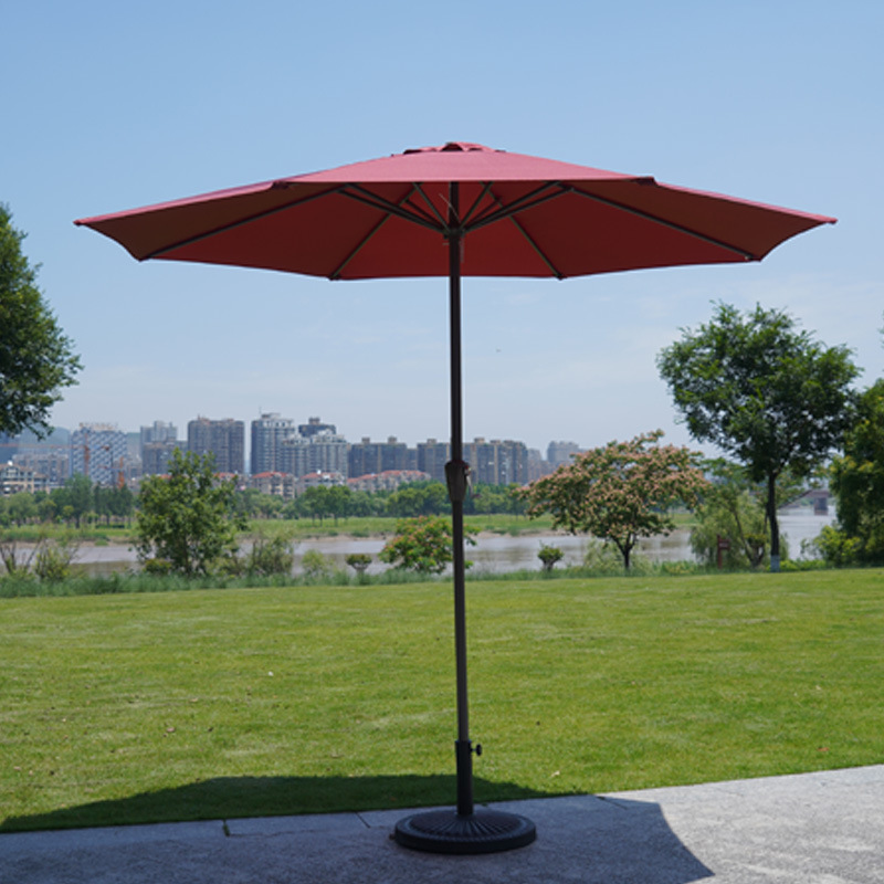 Outdoor large sunshade umbrellas, iron middle-pole umbrellas, hand-cranked straight-pole umbrellas, beach sun umbrellas, courtyard umbrellas, camping pic 9