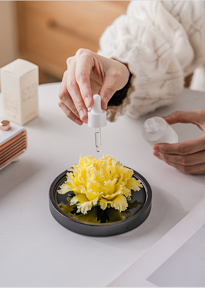 手工牡丹花礼物跨境工艺品车载香薰摆件高级感小众陶瓷花伴手礼品详情16