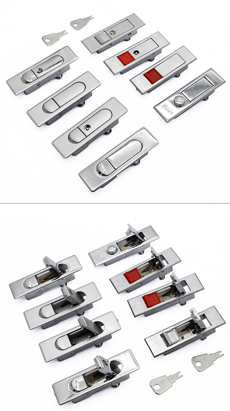 AB509平面锁按钮弹跳锁配电箱消防箱门锁机箱MS603工业柜通用锁详情7