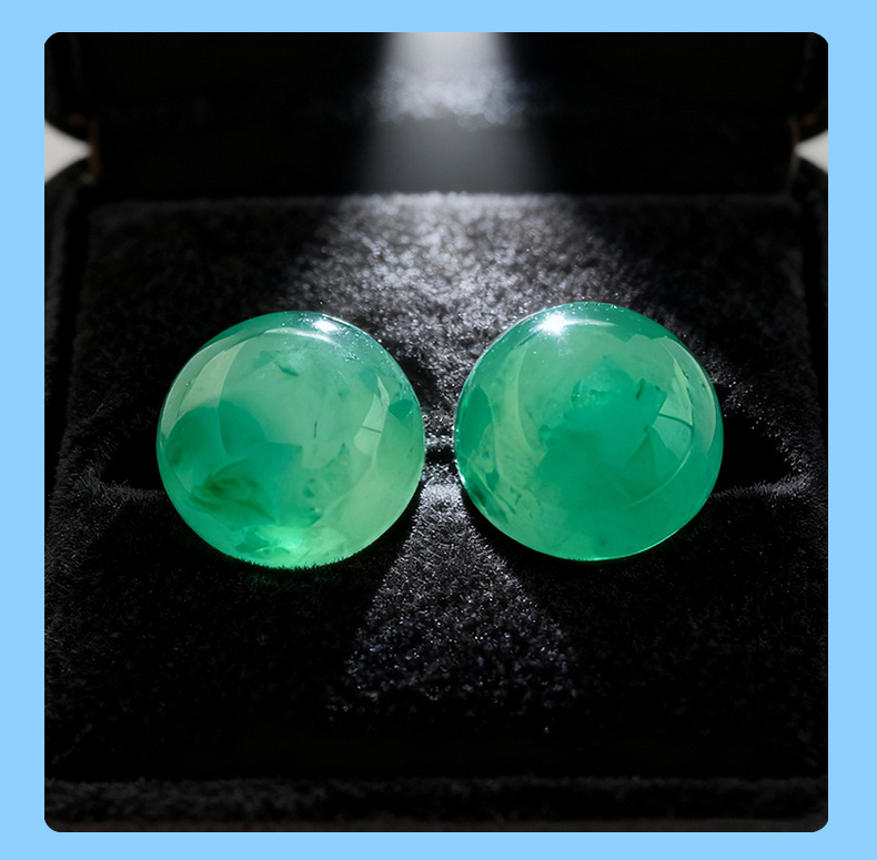 Natural African jade top beads ingredients, round egg surface accessories, diy handmade jewelry materials, wholesale of jewelry ring faces pic 7