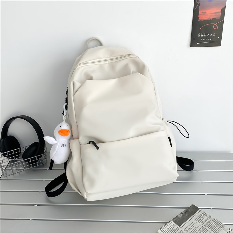 中大学生书包女潮流褶皱双肩包男批发 学院风情侣休闲耐用双肩包详情44